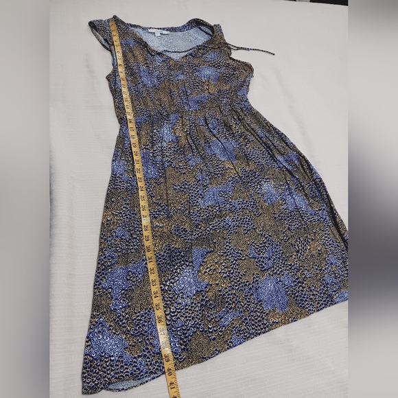 Boden Elegant Sleeveless Multicolor Patterned Dress With Zipper On Side  Size 10 - Picture 9 of 11